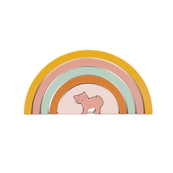 Trixie Handmade Eco Friendly Wooden Rainbow Stacking Toy | Fsc Certified