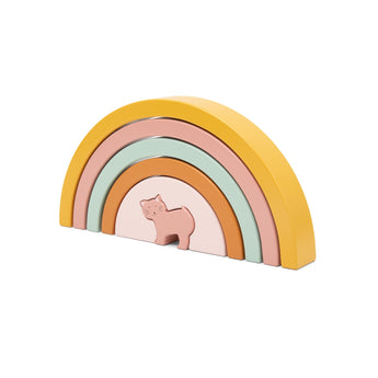 Trixie Handmade Eco Friendly Wooden Rainbow Stacking Toy | Fsc Certified