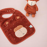 Trixie Organic Cotton Baby Bibs | Soft Animal Collection For 0+ Months