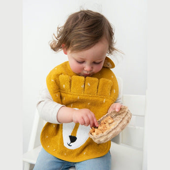 Trixie Organic Cotton Baby Bibs | Soft Animal Collection For 0+ Months