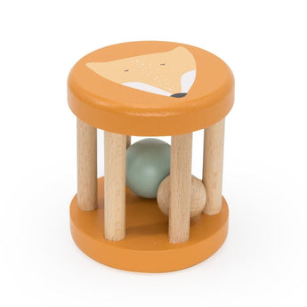 Trixie Rolling Rattle Toy | Wooden Handmade Baby Gift - My Little Thieves