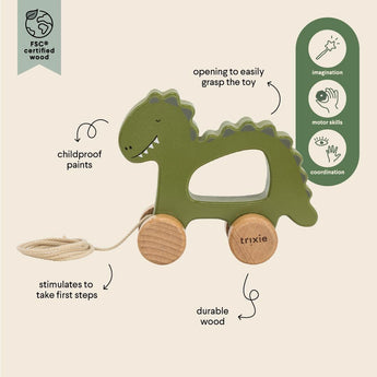 Trixie Wooden Pull Along Toy For Kids | Fsc Certified Toddler Gift - My Little Thieves