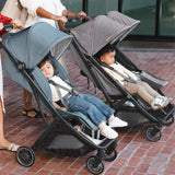 UPPAbaby Minu Duo Stroller Carbon Frame | Side By Side Double Compact Stroller