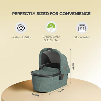 Upp Ababy Bassinet V3 Carbon Frame | Safe Newborn Stroller Carrycot