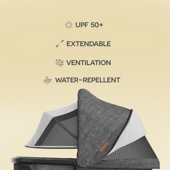 Upp Ababy Bassinet V3 Carbon Frame | Safe Newborn Stroller Carrycot