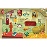 Colorful illustrated page from Usborne's Lift-the-Flap General Knowledge book, showing "Treasure Trove" facts.