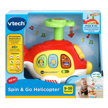 V Tech Push & Spin Helicopter Interactive Learning Toy | Eit