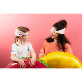 Waterplops White Junior Swimming Goggles Ultra Soft Band With Pink Cherries | Swim Accessories