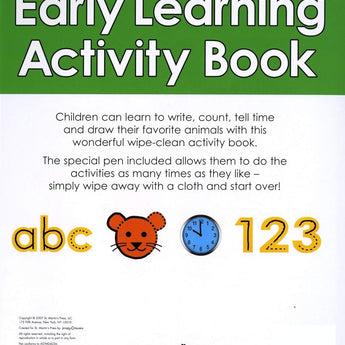 Wipe Clean Early Learning Activity Book Wipe Clean Early Learning Activity Books