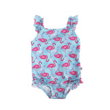 Zoocchini Ruffled One Piece Swimsuit UPF 50+ Easy Snap Crot