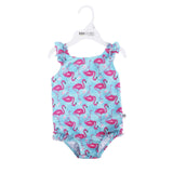 Zoocchini Ruffled One Piece Swimsuit UPF 50+ Easy Snap Crot