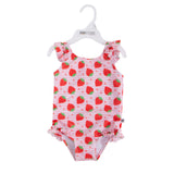 Zoocchini Ruffled One Piece Swimsuit UPF 50+ Easy Snap Crot