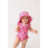 Zoocchini Ruffled One Piece Swimsuit UPF 50+ Easy Snap Crot