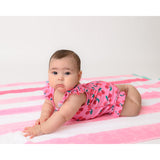 Zoocchini Ruffled One Piece Swimsuit UPF 50+ Easy Snap Crot