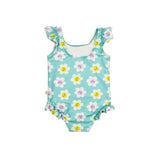 Zoocchini Ruffled One Piece Swimsuit UPF 50+ Easy Snap Crot