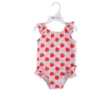 Zoocchini Ruffled One Piece Swimsuit UPF 50+ Easy Snap Crot