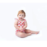 Zoocchini Ruffled One Piece Swimsuit UPF 50+ Easy Snap Crot