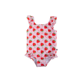 Zoocchini Ruffled One Piece Swimsuit UPF 50+ Easy Snap Crot