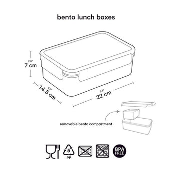 A Little Lovely Company Bento Lunch Box | Kids Multi Compartment Container - My Little Thieves
