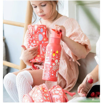 A Little Lovely Company Stainless Steel Water Bottle 500ml | Kids School Bottle - My Little Thieves