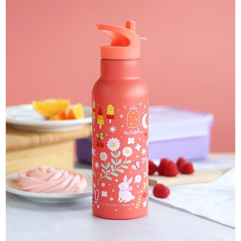 A Little Lovely Company Stainless Steel Water Bottle 500ml | Kids School Bottle - My Little Thieves