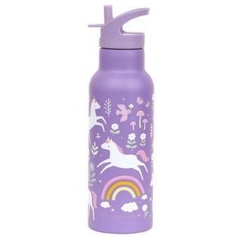 A Little Lovely Company Stainless Steel Water Bottle 500ml | Kids School Bottle - My Little Thieves