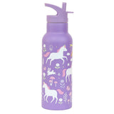 A Little Lovely Company Stainless Steel Water Bottle 500ml | Kids School Bottle - My Little Thieves
