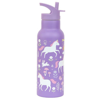 A Little Lovely Company Stainless Steel Water Bottle 500ml | Kids School Bottle - My Little Thieves