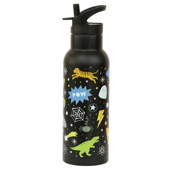 A Little Lovely Company Stainless Steel Water Bottle 500ml | Kids School Bottle - My Little Thieves