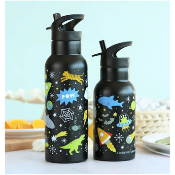 A Little Lovely Company Stainless Steel Water Bottle 500ml | Kids School Bottle - My Little Thieves