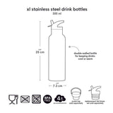 A Little Lovely Company Stainless Steel Water Bottle 500ml | Kids School Bottle - My Little Thieves