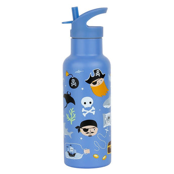 A Little Lovely Company Stainless Steel Water Bottle 500ml | Kids School Bottle - My Little Thieves