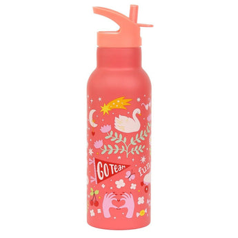 A Little Lovely Company Stainless Steel Water Bottle 500ml | Kids School Bottle - My Little Thieves