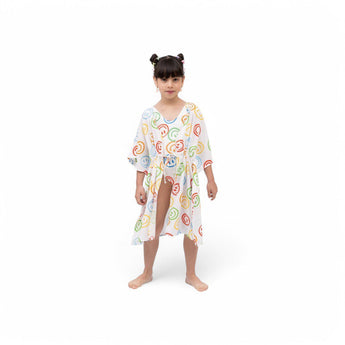 Abril Flores Mil Smile Rainbow Girl Swimwear Cover Up | Swimwear Girl - My Little Thieves