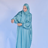 Adult Isdal Prayer Satin Prayer Clothes - One Piece with Wrap - Around Head Scarf - My Little Thieves