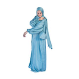 Adult Isdal Prayer Satin Prayer Clothes - One Piece with Wrap - Around Head Scarf - My Little Thieves