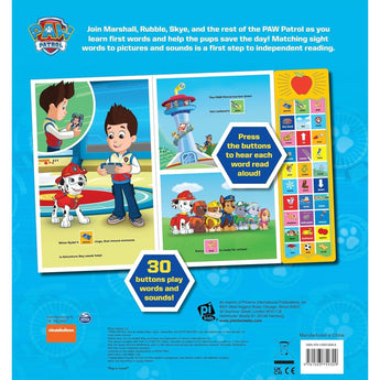 Apple Sound Paw Patrol Book | Kids Interactive Learning - My Little Thieves