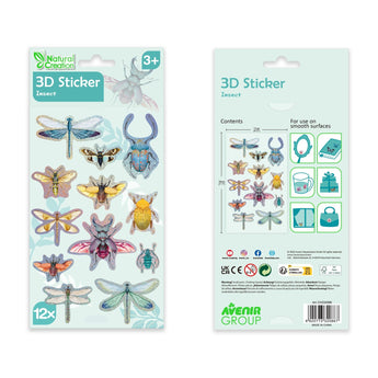 Avenir - 3D Stickers 10 pack - Butterfly Multicolour | These beautiful and realistic - looking 3D stickers pop out to showcase a gorgeous collection. | ages 3+ - My Little Thieves