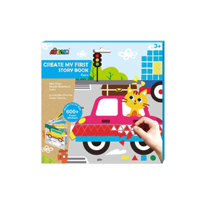 Avenir Create My First Story Book - Cars | Mosaic Junior Kit: Fun DIY Activity for Kids - Improve Coordination and Perception of Colors | Ideal gift for Kids 3+ - My Little Thieves