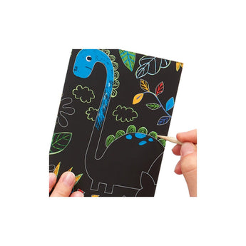 Avenir - Mini Scratch Book Dinosaurs | easy - to - use activity book is perfect for unleashing your child's imagination and creativity, while also fostering essential skills such as motor skills, hand - eye coordination, and manual dexterity | Ages 3+ - My Little Thieves