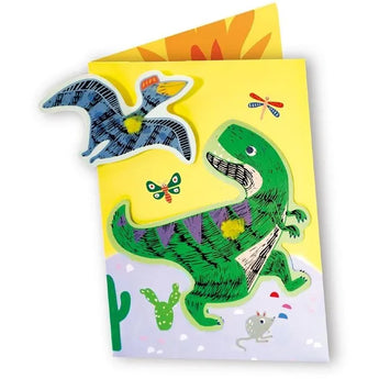 Avenir Scratch - Dinos | Arts & Crafts, Greeting Cards Set | Make Beautiful Greetings Cards | Scratch Art 3+ - My Little Thieves