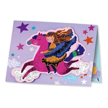 Avenir Scratch - Dinos | Arts & Crafts, Greeting Cards Set | Make Beautiful Greetings Cards | Scratch Art 3+ - My Little Thieves
