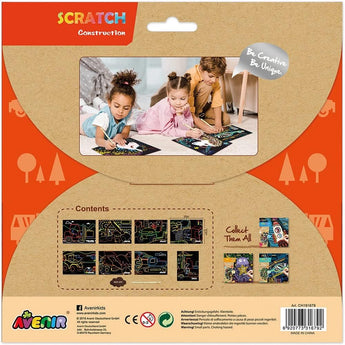 Avenir Scratch - Dinos | Arts & Crafts, Greeting Cards Set | Make Beautiful Greetings Cards | Scratch Art 3+ - My Little Thieves