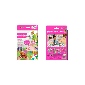Avenir - Watercolour Painting & Origami - Dinos Multicolour | Encourage your child to be creative, great activity for rainy days, indoor play, travel and holidays | Ages 3+ - My Little Thieves