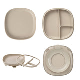 b.box 2 in 1 suction plate | Strong suction base | Removable divider to age up | Grows with your child | Curved sides for easy scooping | Dishwasher Safe | From 6m+