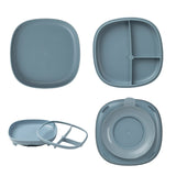 b.box 2 in 1 suction plate | Strong suction base | Removable divider to age up | Grows with your child | Curved sides for easy scooping | Dishwasher Safe | From 6m+