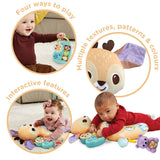 Baby 4 - in - 1 Tummy Time Fawn, Sensory Animal Baby Pillow with Lights - My Little Thieves