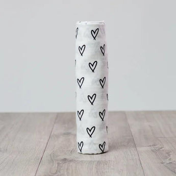 Bamboo Swaddle - Messy Hearts - My Little Thieves