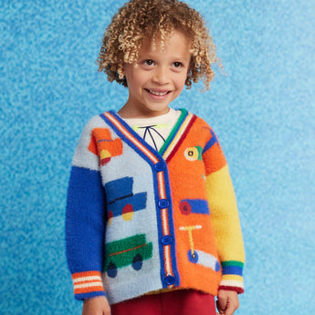 Halcyon Nights Beep Beep Fluffy Knit Cardigan lifestyle