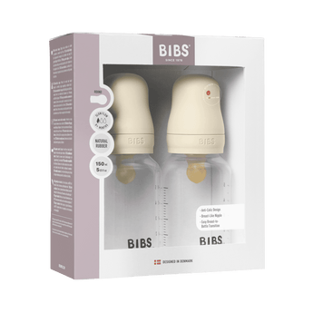 Bibs Baby Bottle Round Latex 150ml Slow Flow 2 Pack | Feeding - My Little Thieves